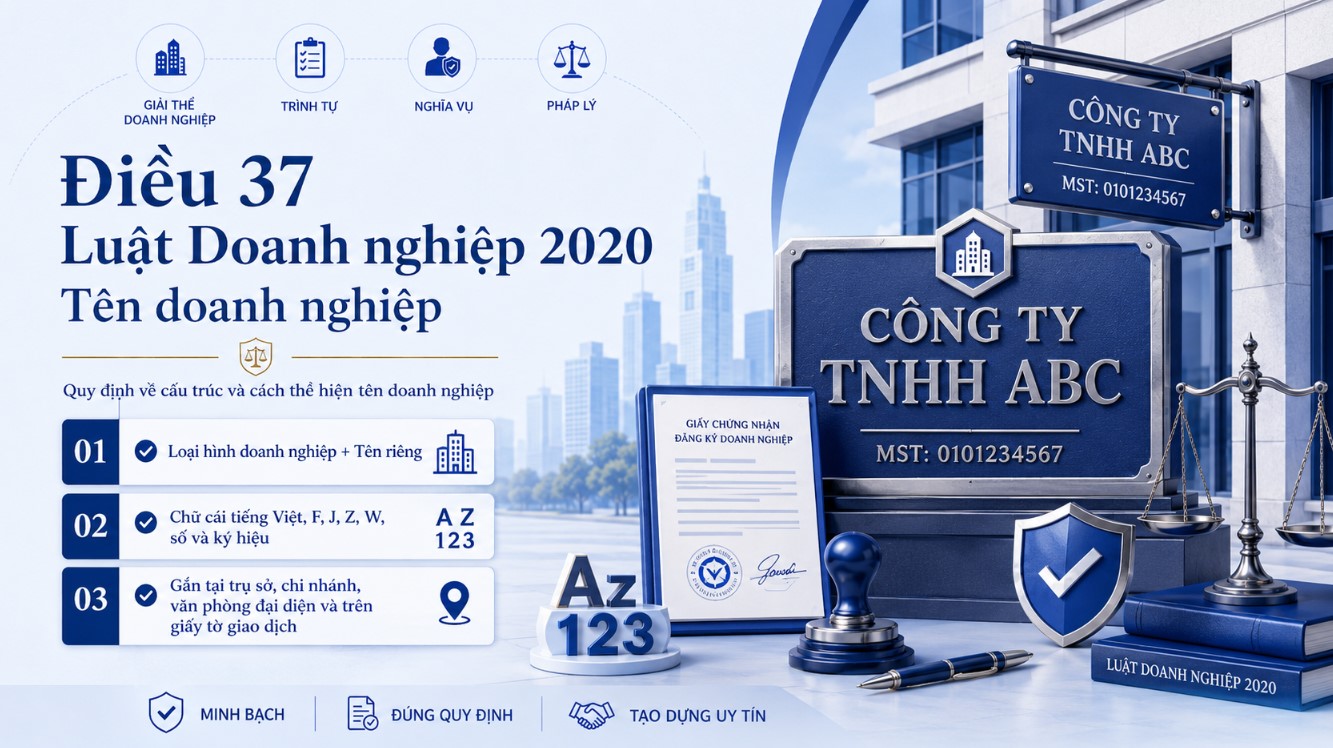 Điều 37 luật doanh nghiệp 2020: Quy định về đặt tên Doanh nghiệp